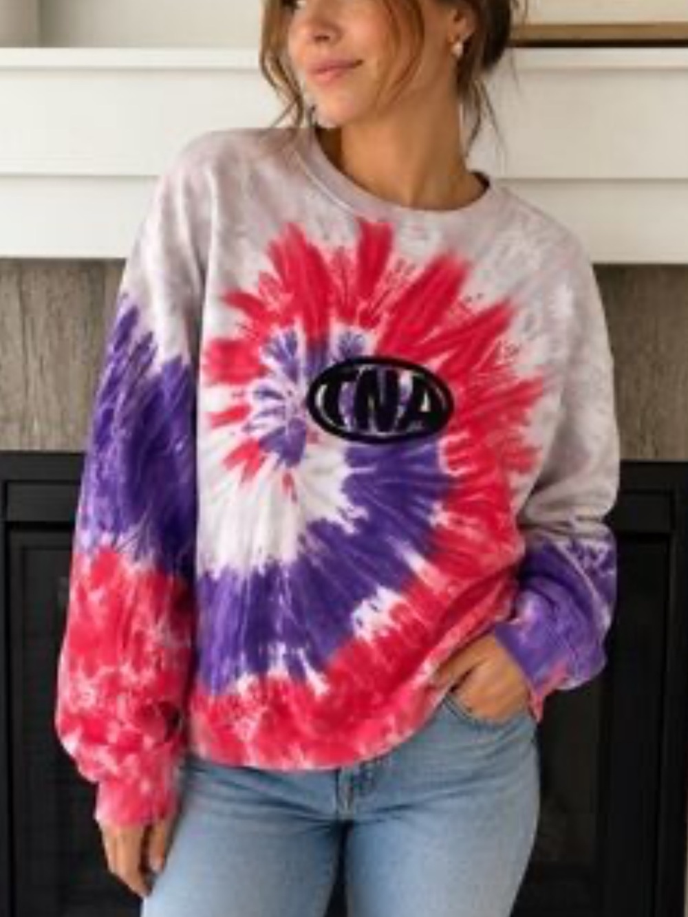 TNA Tie-Dye Cozy AF Crewneck Sweatshirt